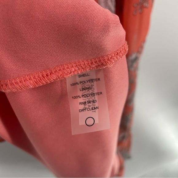 Tommy Hilfiger Coral White Floral Lined Sleeveless Keyhole Back Shift Dress - Picture 5 of 13